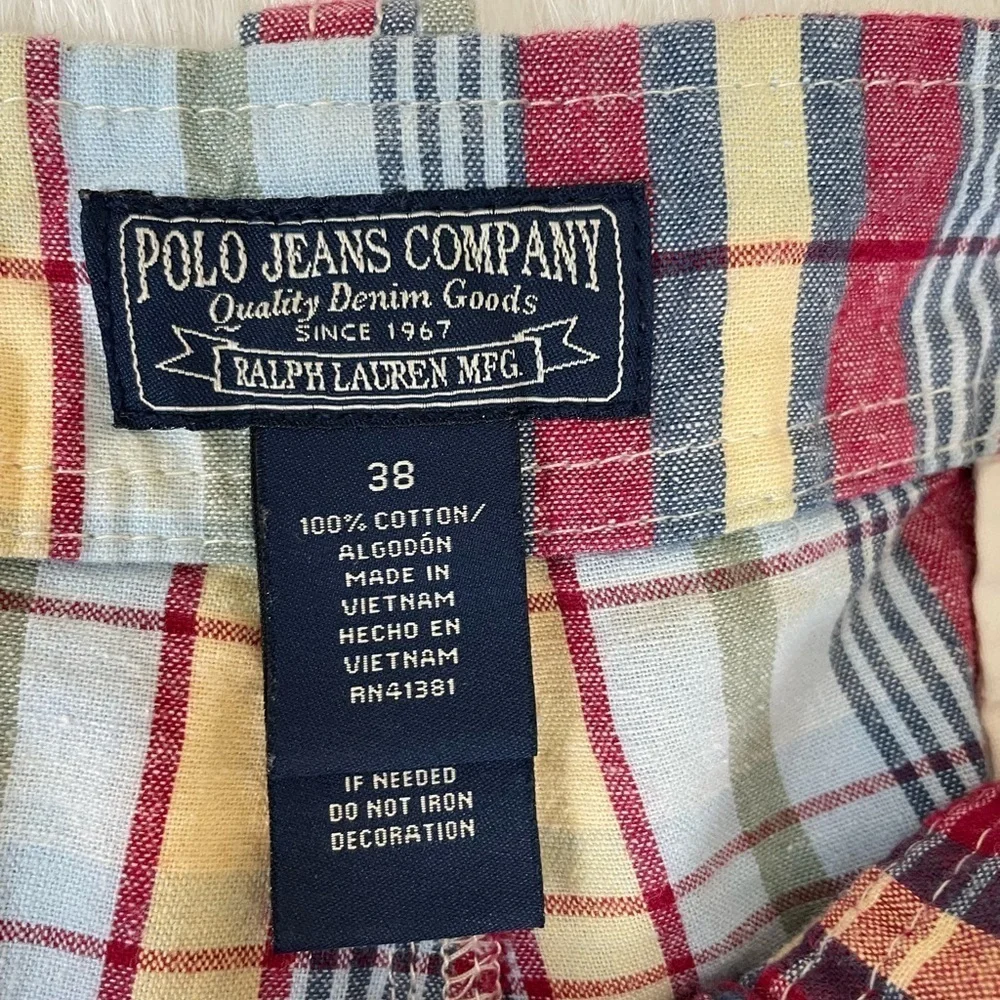 Polo Jeans Company Plaid Men's Cargo Shorts - 38